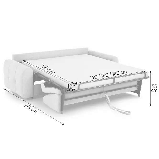 Sofa Peroni 140 ze stelażem włoskim Misterio 03