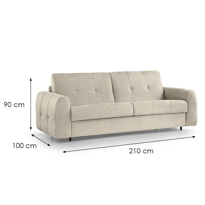 Sofa Peroni 140 ze stelażem włoskim Misterio 07