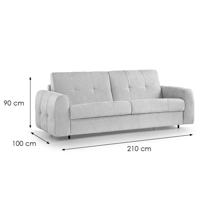 Sofa Peroni 140 ze stelażem włoskim Misterio 80