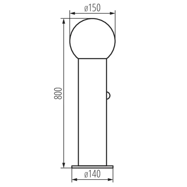 Lampa ogrodowa STONO 80 46086 SENSOR GRAPHITE LP1