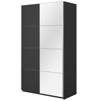 Szafa 120cm Beta 54  Czarny/Lustra