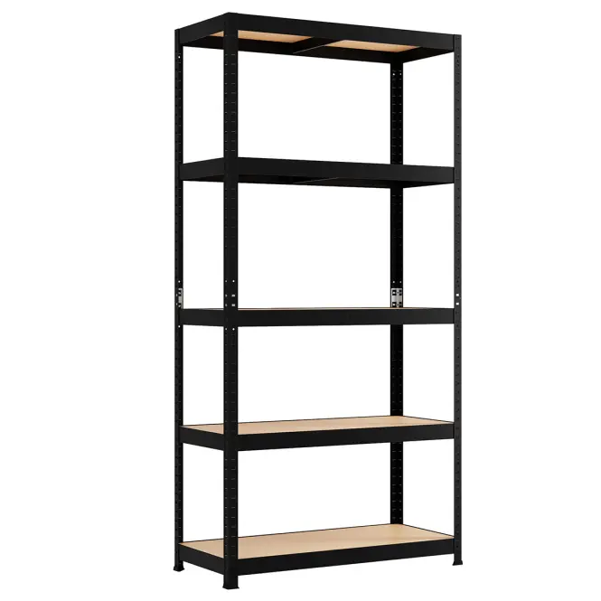 Regał magazynowy metalowy 175 czarny 180x90x40 - 5 półek/175 kg