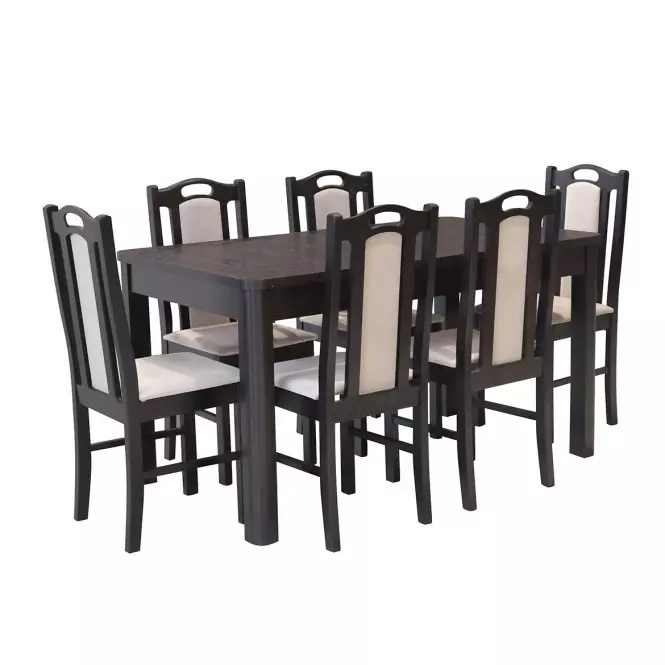 Zestaw stół i krzesła Antek 1+6 ST657 II KR575 wenge BR2441 premium4