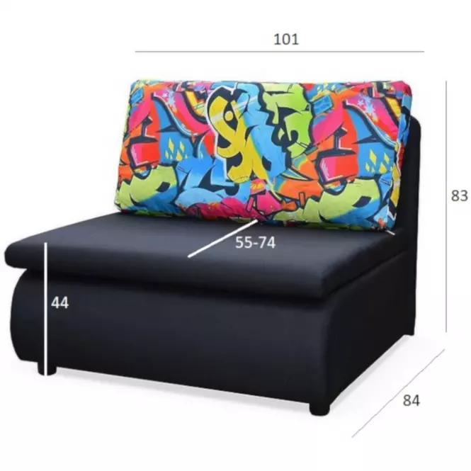 Sofa Kubuś Sawana 14 + Grafity 2
