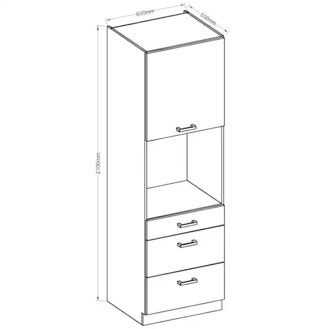 Szafka kuchenna Bianka 60 DPS-210 3s 1F,3