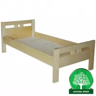 Łóżko Prezydent 90X200 drewno olcha naturalna