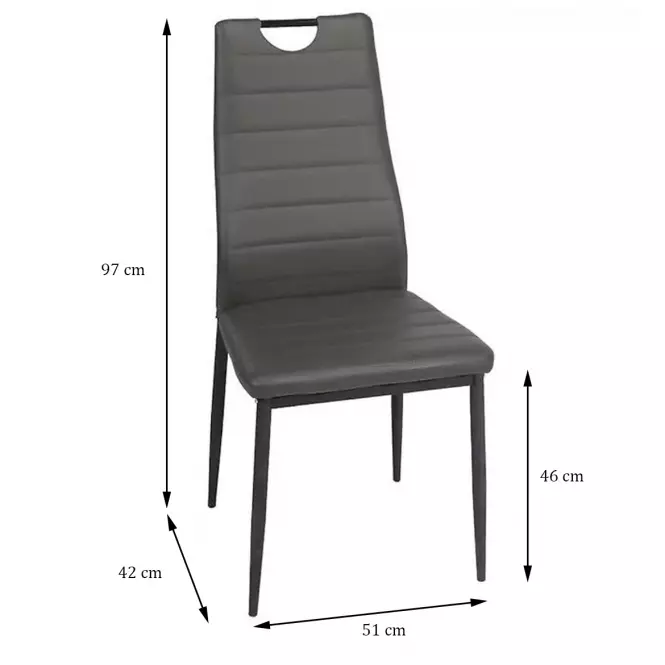Krzesło Luiza szare 80018E