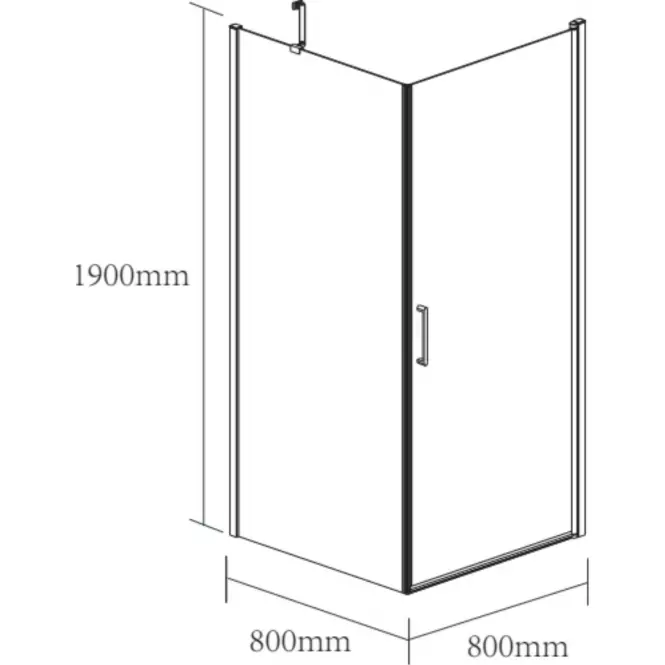 Kabina prysznicowa kwadratowa Vela 80x80x190 cz.chrom