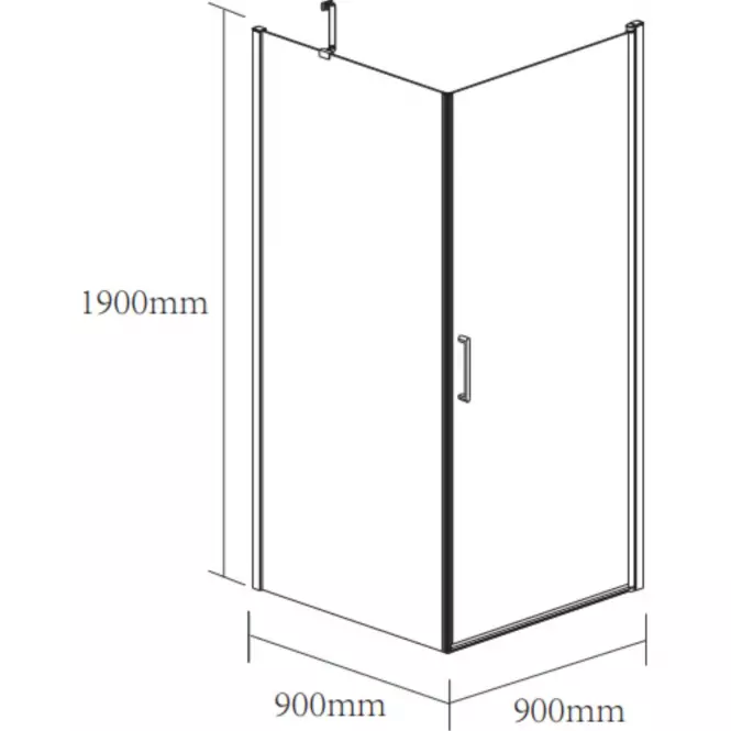 Kabina prysznicowa kwadratowa Vela 90x90x190 cz.chrom