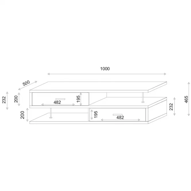 Stolik Wachau biały