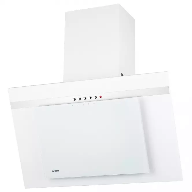 Okap WK-4 Nero 60cm biały z listwą inox