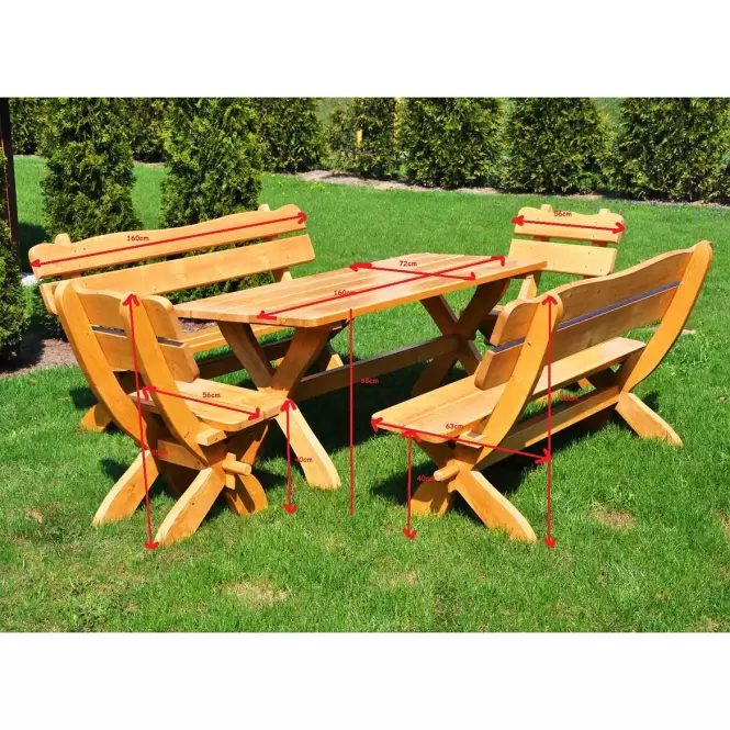 Komplet ogrodowy B115 teak