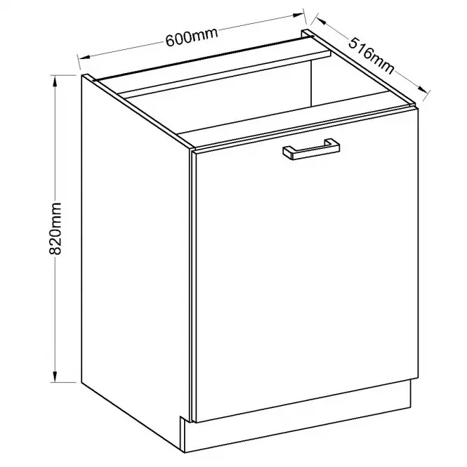 Szafka kuchenna Bianka 60d 1f bb