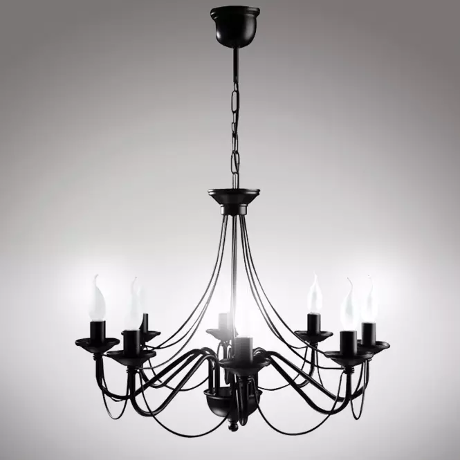 Lampa 1282 Pająk Czarny LW8