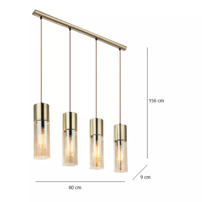 Lampa Annika 21000-4HM złota LW4