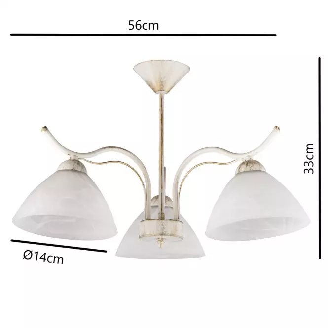 Lampa W-G 1643 biała LW3