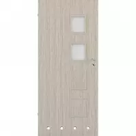 Drzwi wewnętrzne Dallas 2x4 80L wiąz skandynawski WC + tuleje wentylacyjne
