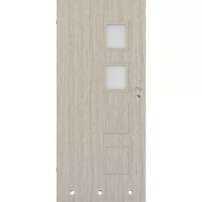 Drzwi wewnętrzne Dallas 2x4 70 L wiąz skandynawski / WC + tuleje wentylacyjne