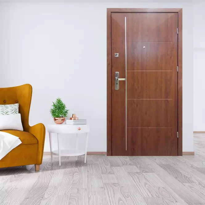 Drzwi wewnętrzne wejściowe Andros 80P złoty dąb