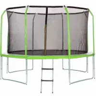 Trampolina ogrodowa COMFORT z drabinką 305cm zielona