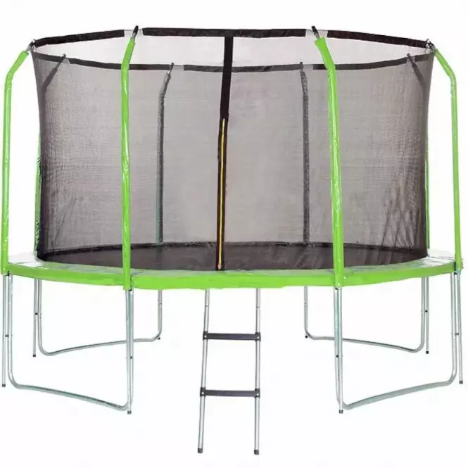 Trampolina ogrodowa COMFORT z drabinką 305cm zielona