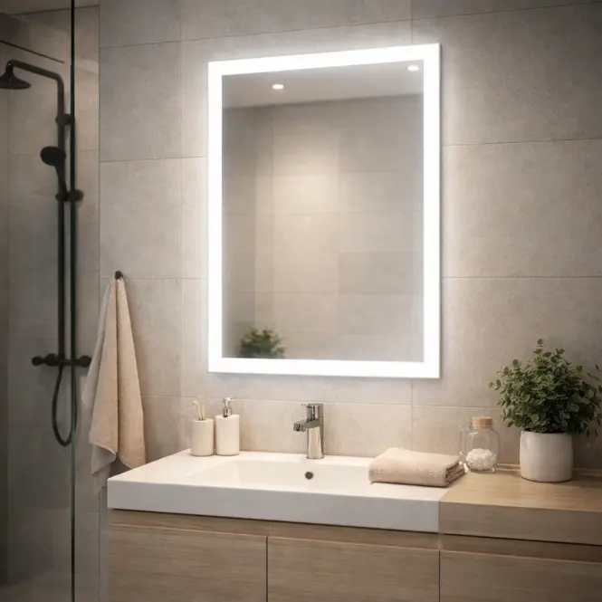 Lustro łazienkowe z oświetleniem LED 60x80