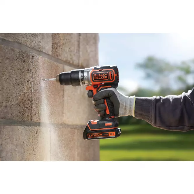 Black+Decker Wiertarko-wkrętarka 18V 1.5Ah Bezszczotkowa
