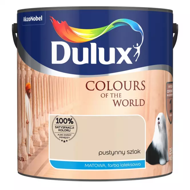 Dulux Kolory Świata Lateksowa Emulsja Do Ścian i Sufitów Pustynny Szlak 2,5l