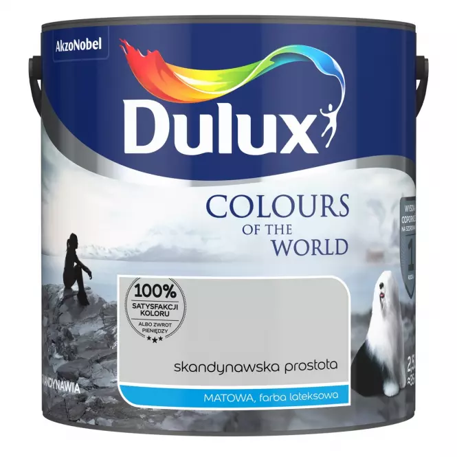 Dulux Kolory Świata Lateksowa Emulsja Do Ścian i Sufitów Skandynawska Prostota 2,5l