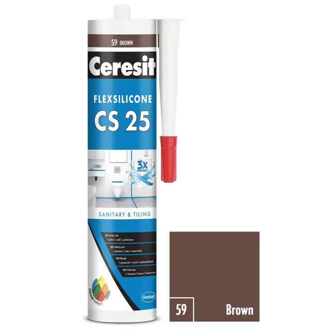 Ceresit CS 25 silikon sanitarny brown 280ml