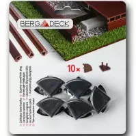 Zaślepki ćwierćwałka bergdeck czarny