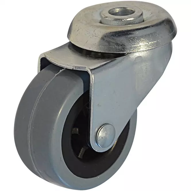 Kółko meblowe gumowe 42 mm/30 kg otwór mocujacy