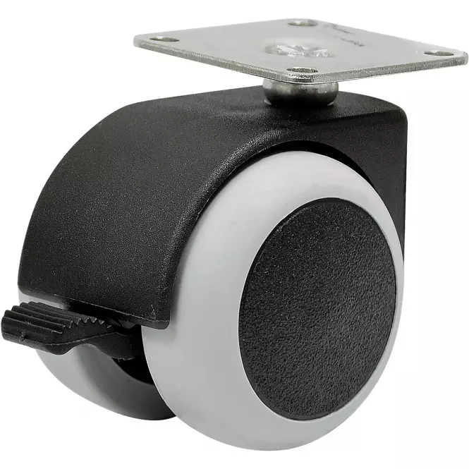Kółko meblowe z hamulcem 50 mm/40 kg płyta mocujaca do