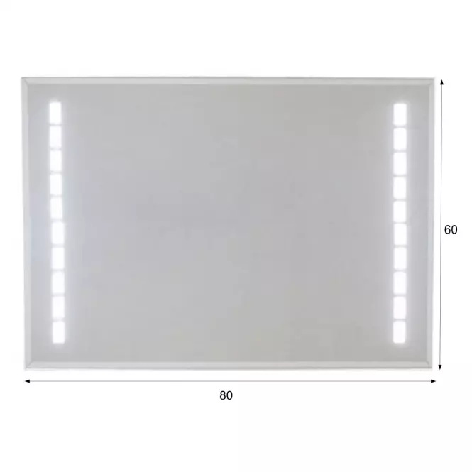 Lustro łazienkowe z oświetleniem LED nr8 80x60