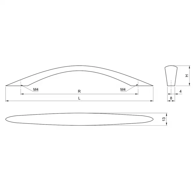 Uchwyt Meblowy A008-96-US26 Chrom