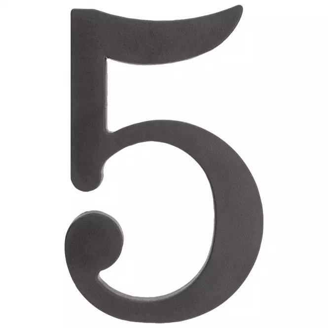 Cyfra plastikowa czarna 5