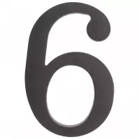 Cyfra plastikowa czarna 6
