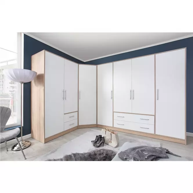 Szafa Smart SR4 95 cm dąb sonoma/biały