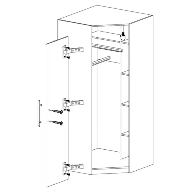 Szafa Smart SR4 95 cm dąb sonoma/biały