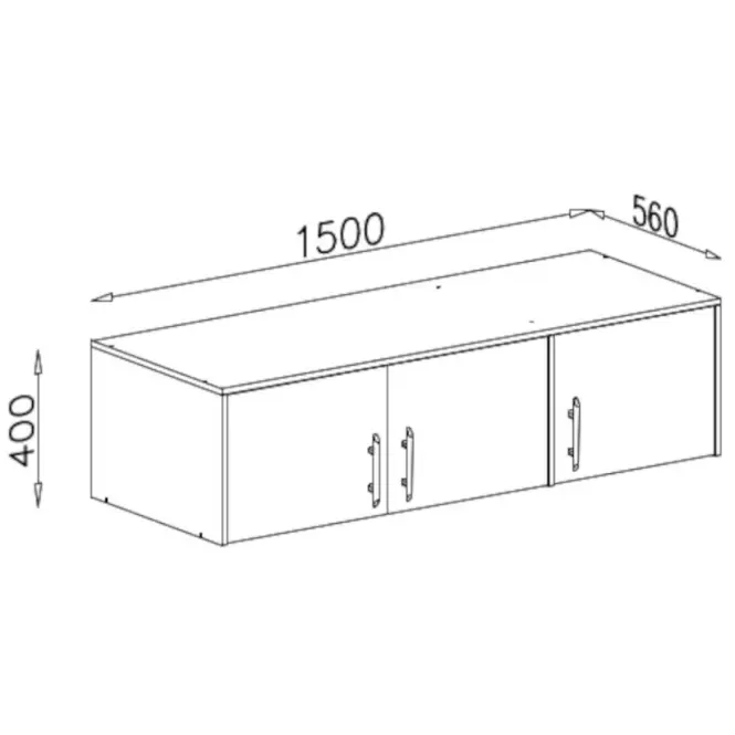 Nadstawka szafy Smart SRN2 150 cm dąb sonoma/biały