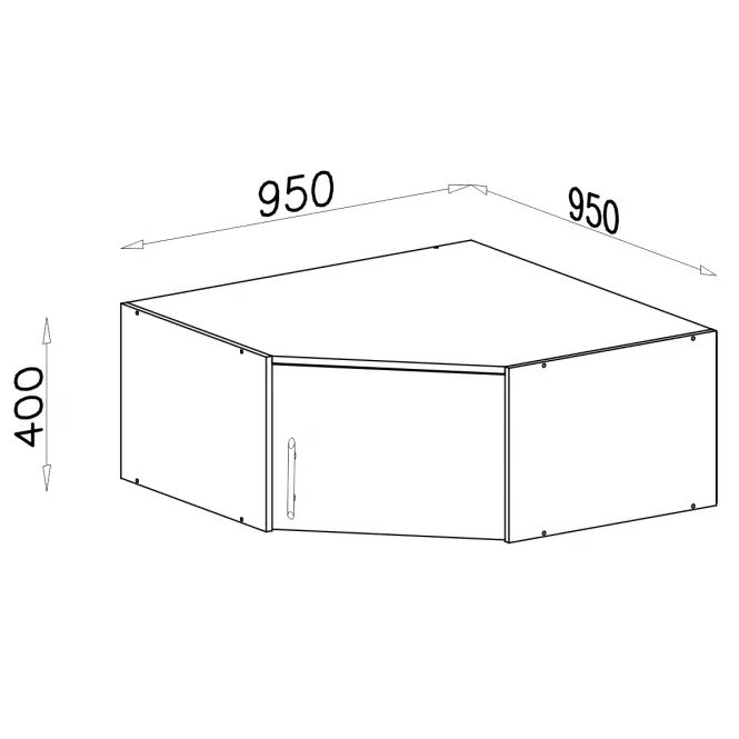 Nadstawka szafy Smart SRN4 95 cm dąb sonoma/biały