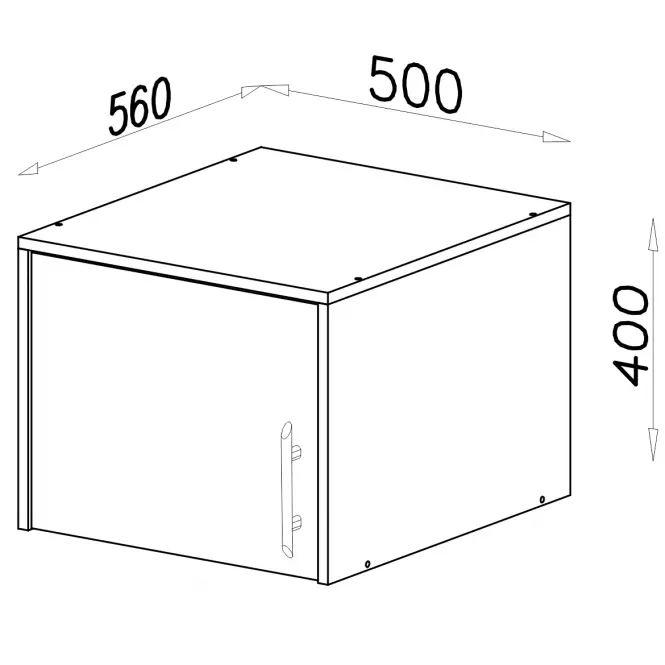 Nadstawka szafy Smart SRN5 50 cm dąb sonoma/biały