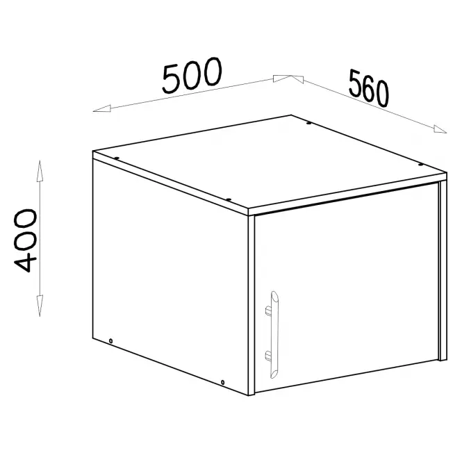 Nadstawka szafy Smart SRN5 50 cm dąb sonoma/biały