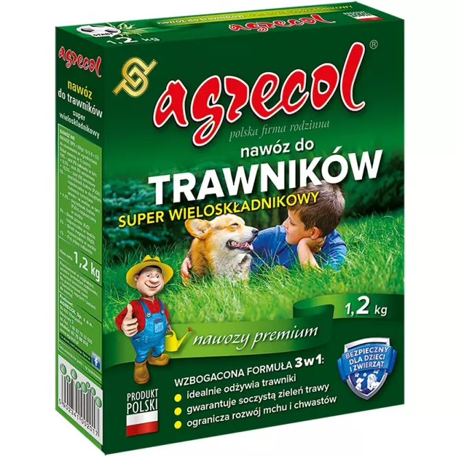 Super wieloskładnikowy nawóz do trawników 1,2kg