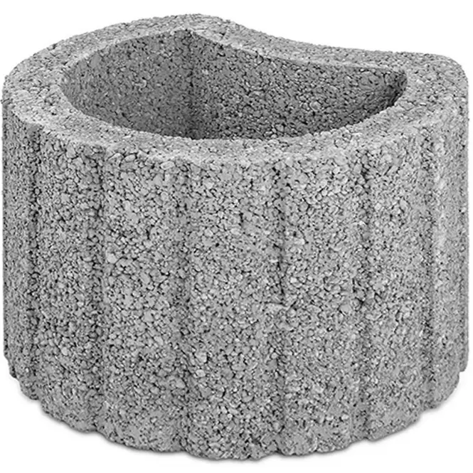 Gazon Półksiężyc Szary 30x20x20cm