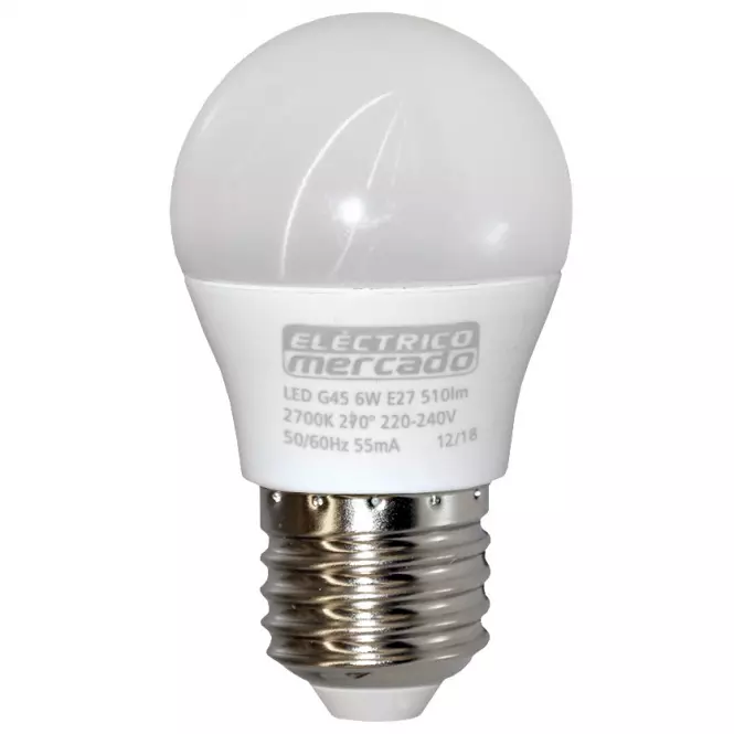 Żarówka LED EM 6W G45 E27 2700K