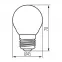 Żarówka LED EM 6W G45 E27 4200K,3