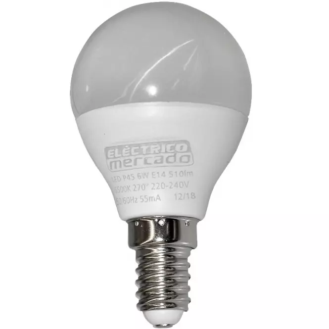 Żarówka LED EM 6W P45 E14 6500K
