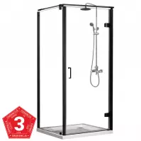 Kabina prysznicowa kwadratowa Maja 90x90x190czarny profil