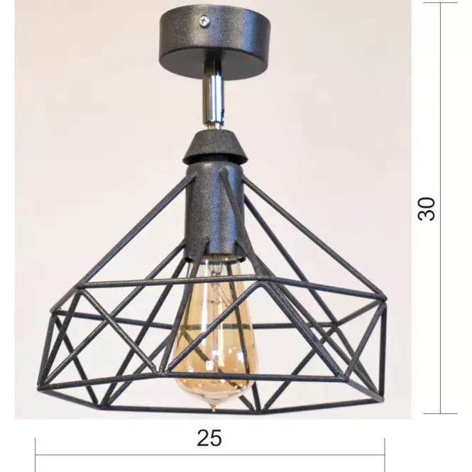 Lampa Szach 2710/Z-B-1 czarna LW1